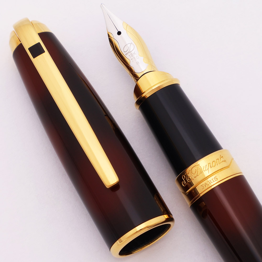 ST Dupont Olympio XL Oversize Fountain Pen - Smoky Chinese Lacquer